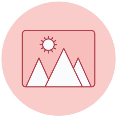 Bir dağ simgesinin vektör çizimi