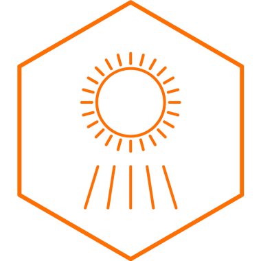 Ultraviyole basit simge, vektör illüstrasyonu