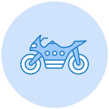 Motorsiklet. Web simgesi basit illüstrasyon