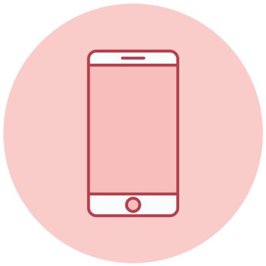 Cep telefonu simgesi, vektör illüstrasyonu