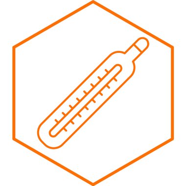 Termometre simgesi. Vektör illüstrasyonu