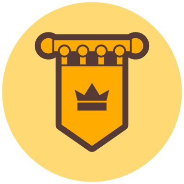 Taç. Web simgesi basit illüstrasyon