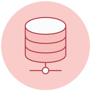 veritabanı. Web simgesi basit illüstrasyon