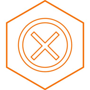 Moda Biçimli İzole Arkaplanda Simgeyi İptal Et