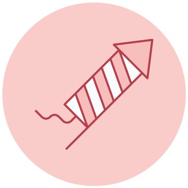 Havai fişekler. Web simgesi basit illüstrasyon