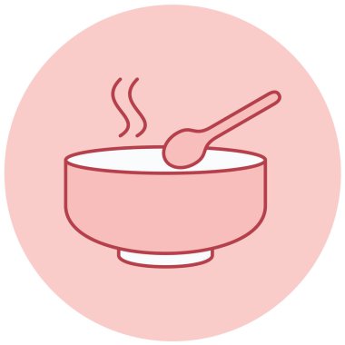 Çorba. Web simgesi basit illüstrasyon