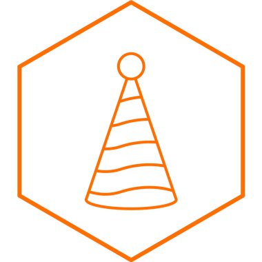 parti şapka simge vektör çizim