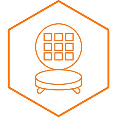 pankek pan simgesi, basit tasarım vektör çizimi