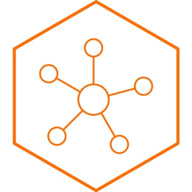 Molekül simgesi. vektör illüstrasyonu