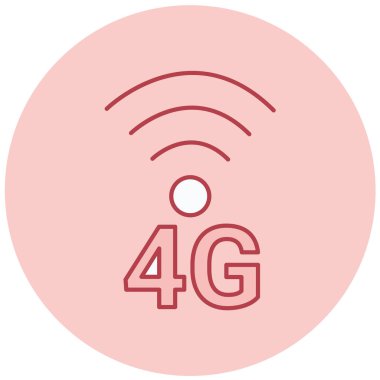 4G simgesi, basit tasarım vektör çizimi