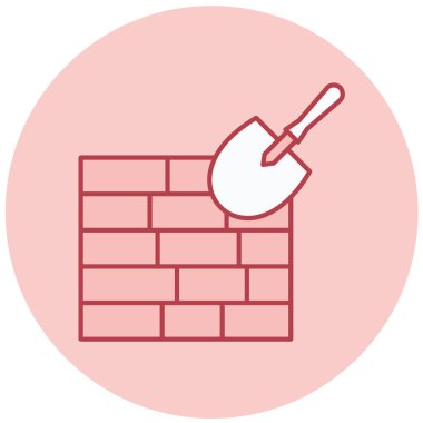 inşaat araçları düz vektör simgesi