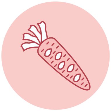 Havuç. Web simgesi basit illüstrasyon