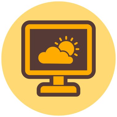 Hava durumu. Web simgesi basit illüstrasyon