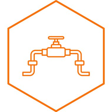 Boru simgesi, basit tasarım vektör çizimi