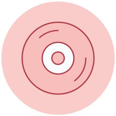 CD mi? Web simgesi basit illüstrasyon