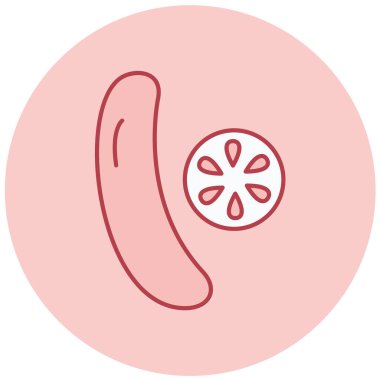 Sosis. Web simgesi basit illüstrasyon
