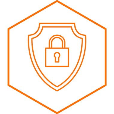 kalkan ikon vektör illüstrasyonu