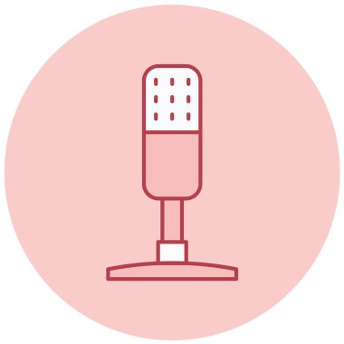 Mikrofon. Web simgesi basit illüstrasyon