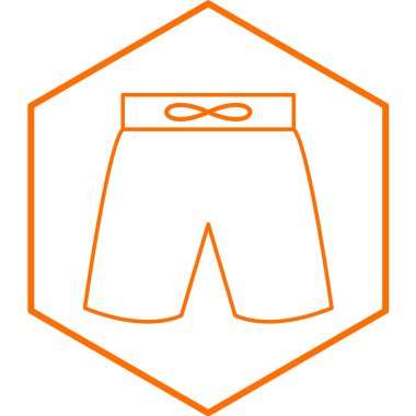 Pantolon ikonu. Web için kıyafet vektör simgelerinin özet çizimi