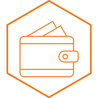 cüzdan ikonu vektör illüstrasyonu