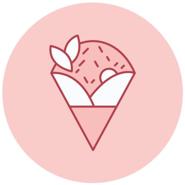 Bir pasta simgesinin vektör illüstrasyonu