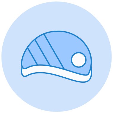 Miğfer. Web simgesi basit illüstrasyon