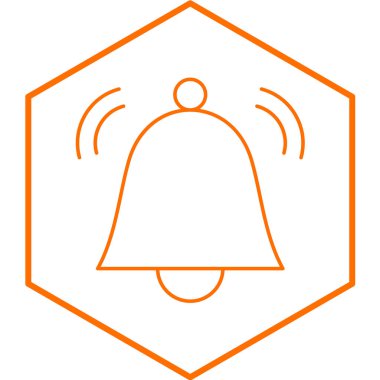 Bir çan simgesinin vektör illüstrasyonu