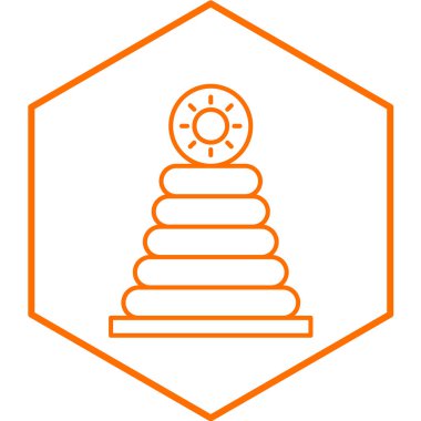 piramit simgesi vektör çizimi