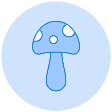 Mantar. Web simgesi basit illüstrasyon