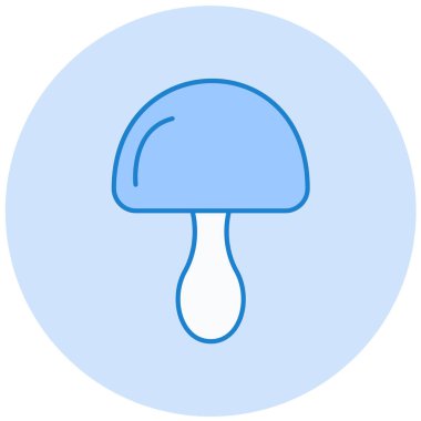 Mantar. Web simgesi basit illüstrasyon