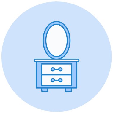 Mobilya. Web simgesi basit illüstrasyon