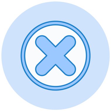 İptal et. Web simgesi basit illüstrasyon