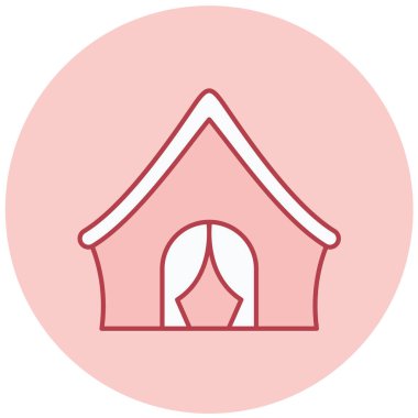 Çadır. Web simgesi basit illüstrasyon 