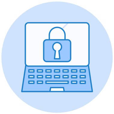 Güvenli. Web simgesi basit illüstrasyon