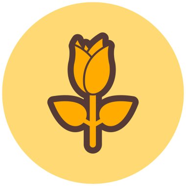 Lale. Web simgesi basit illüstrasyon