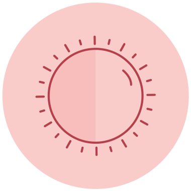 Güneş. Web simgesi basit illüstrasyon