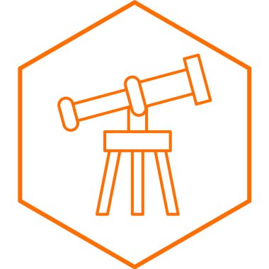 Teleskop simgesinin vektör illüstrasyonu