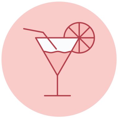 Kokteyl. Web simgesi basit illüstrasyon