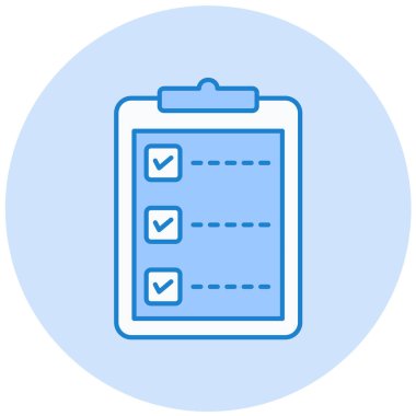 Kontrol listesi. Web simgesi basit illüstrasyon