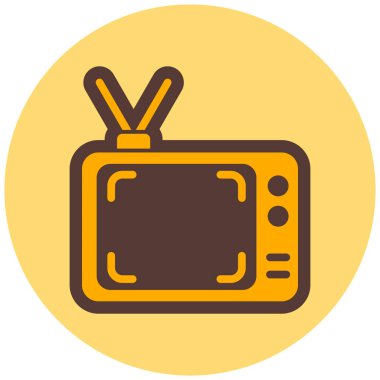 Televizyon. Web simgesi basit illüstrasyon