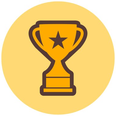 Kupa. Web simgesi basit illüstrasyon