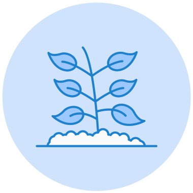 Bitki. Web simgesi basit illüstrasyon