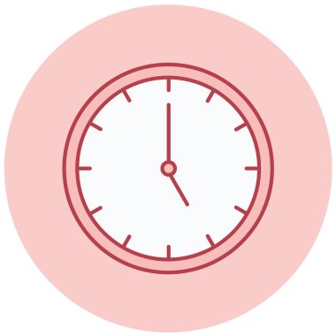 Saat. Web simgesi basit illüstrasyon