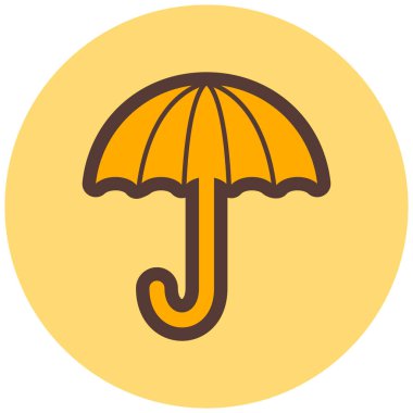 Şemsiye. Web simgesi basit illüstrasyon