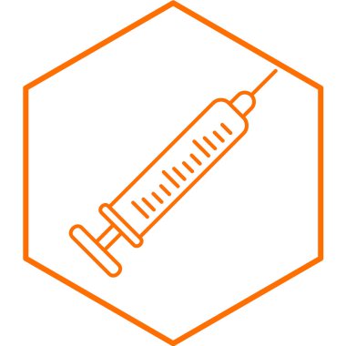 Tıbbi şırınga ikonu. vektör illüstrasyonu