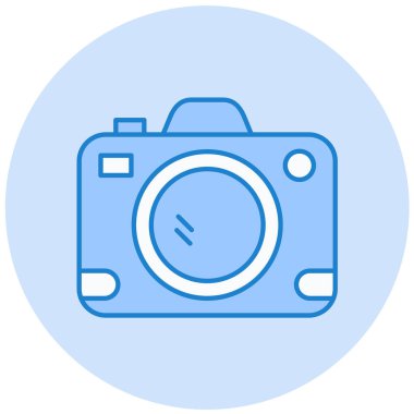 Kamera. Web simgesi basit illüstrasyon