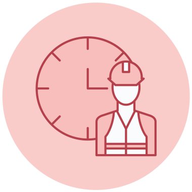 İşçi. Web simgesi basit illüstrasyon