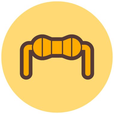 Bıyık. Web simgesi basit illüstrasyon