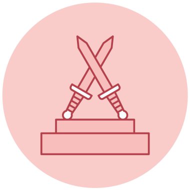 Kılıç. Web simgesi basit illüstrasyon