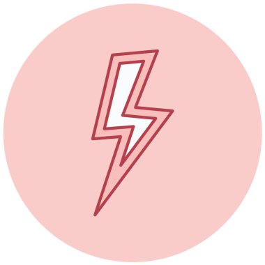 Yıldırım. Web simgesi basit illüstrasyon